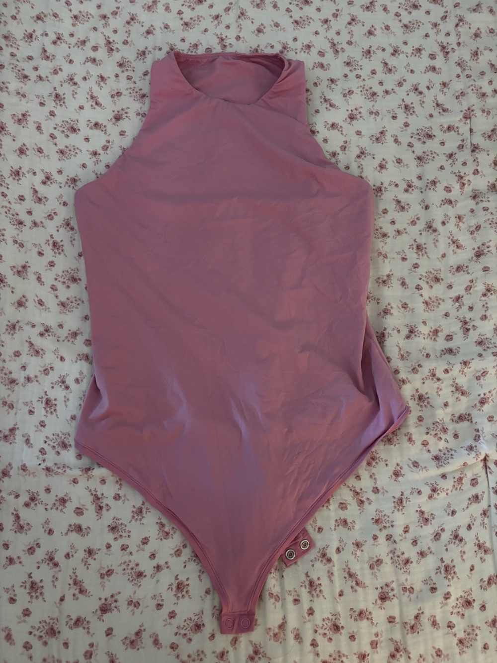PINK Victoria's Secret Mauve-Pink High Neck Bodysuit